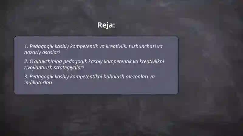 Pedagogik kasbiy kompetentik va kreativlik 2