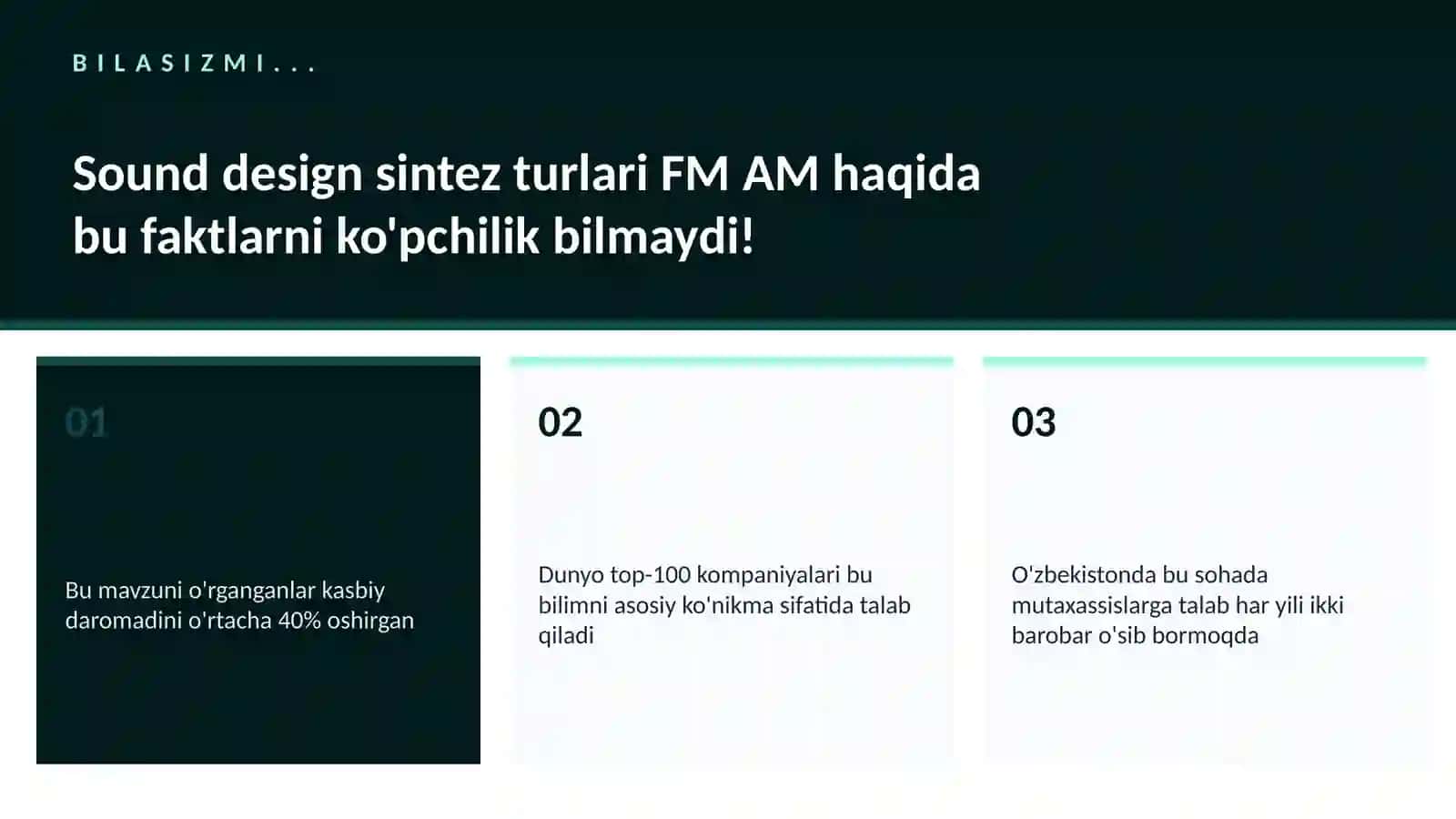 MUSIQA VA AUDIO TEXNOLOGIYALAR 2