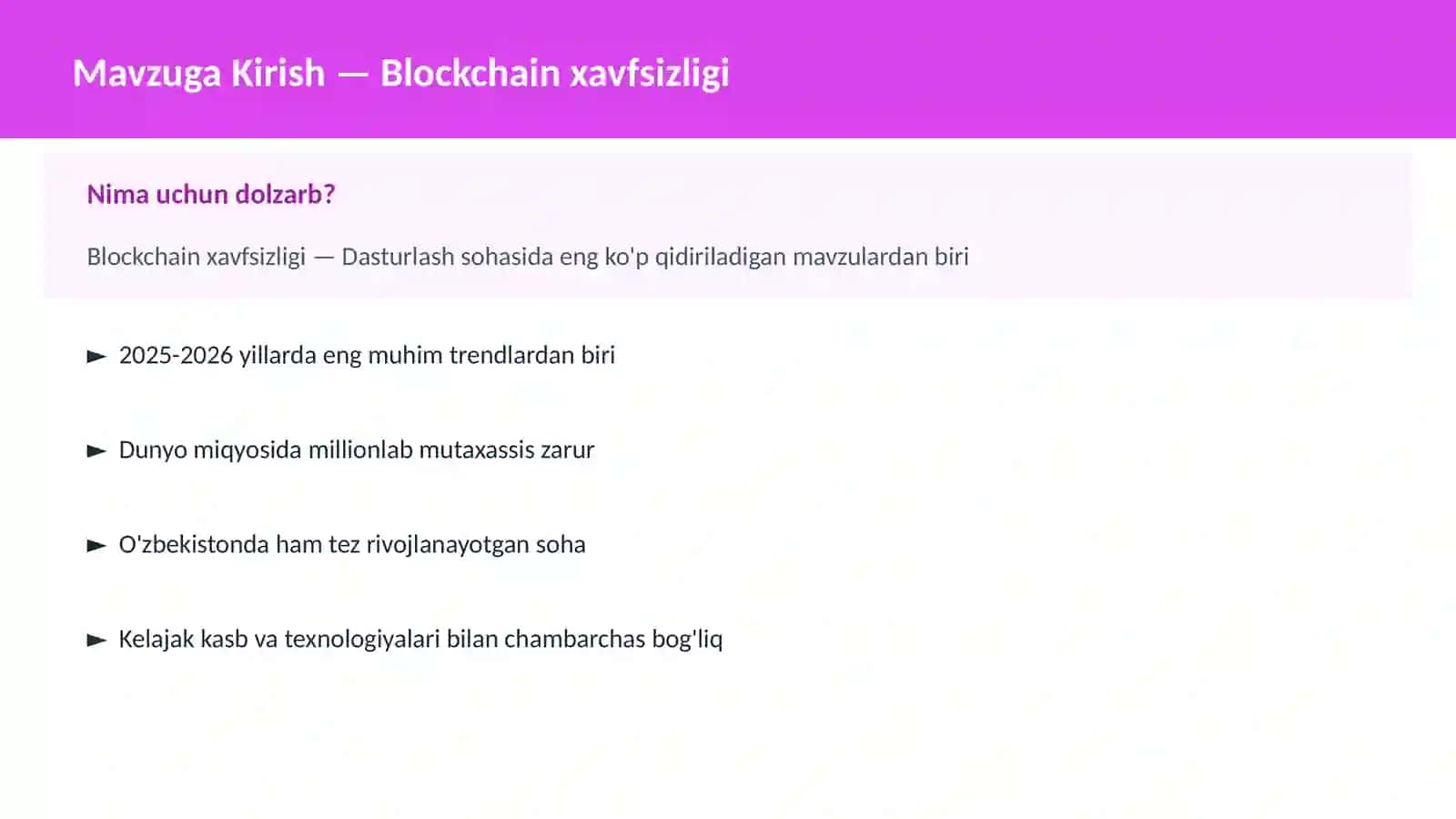 Blockchain xavfsizligi 2