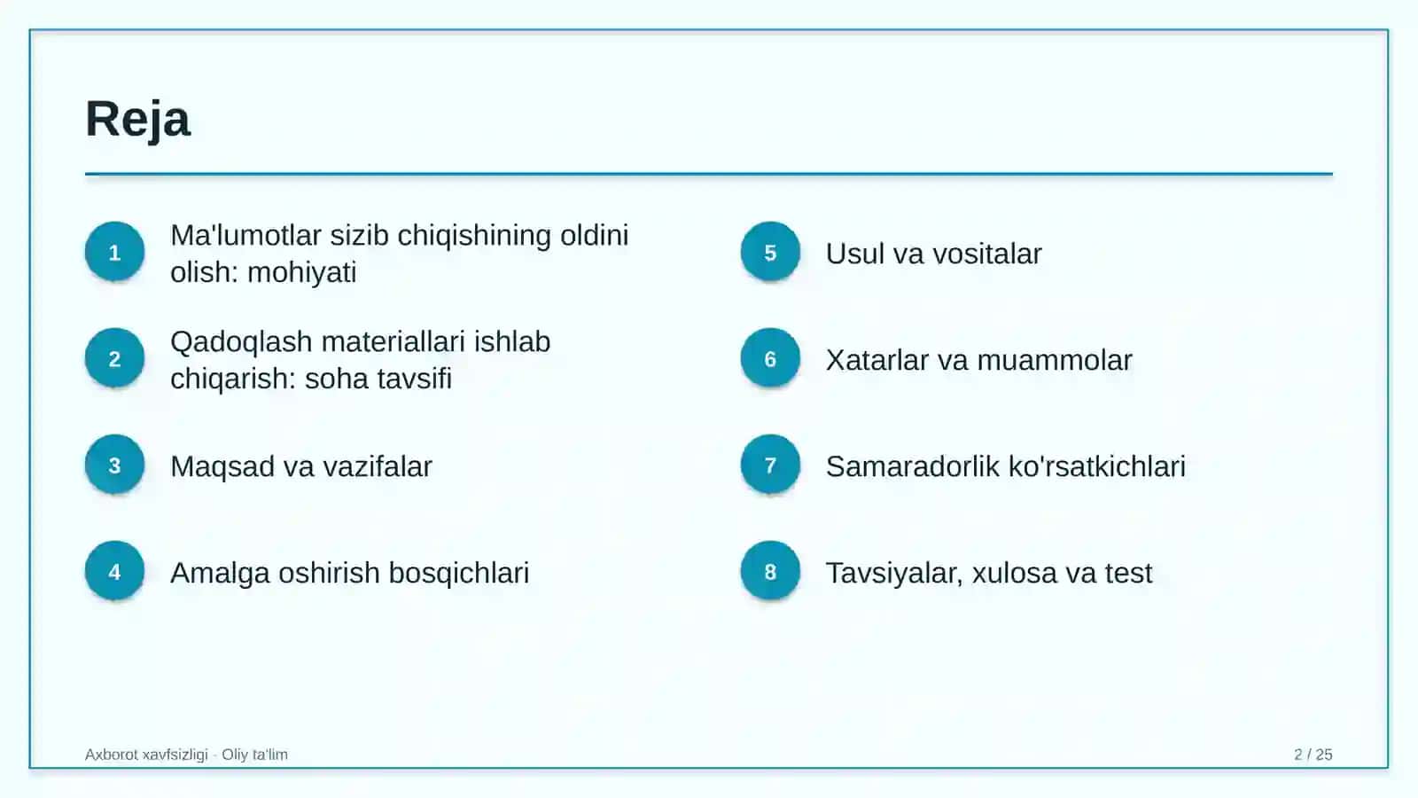 qadoqlash materiallari ishlab chiqarishda ma'lumotlar sizib chiqishining oldini olish 2700 2