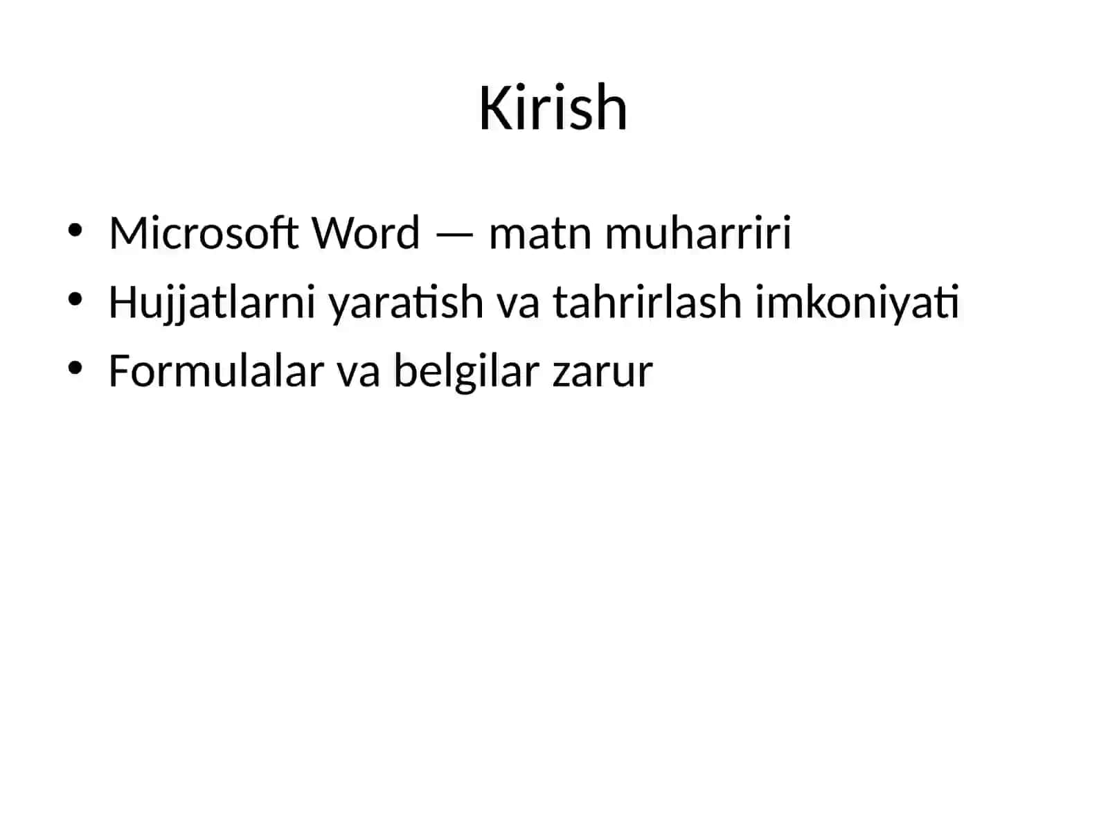Microsoft Word 2