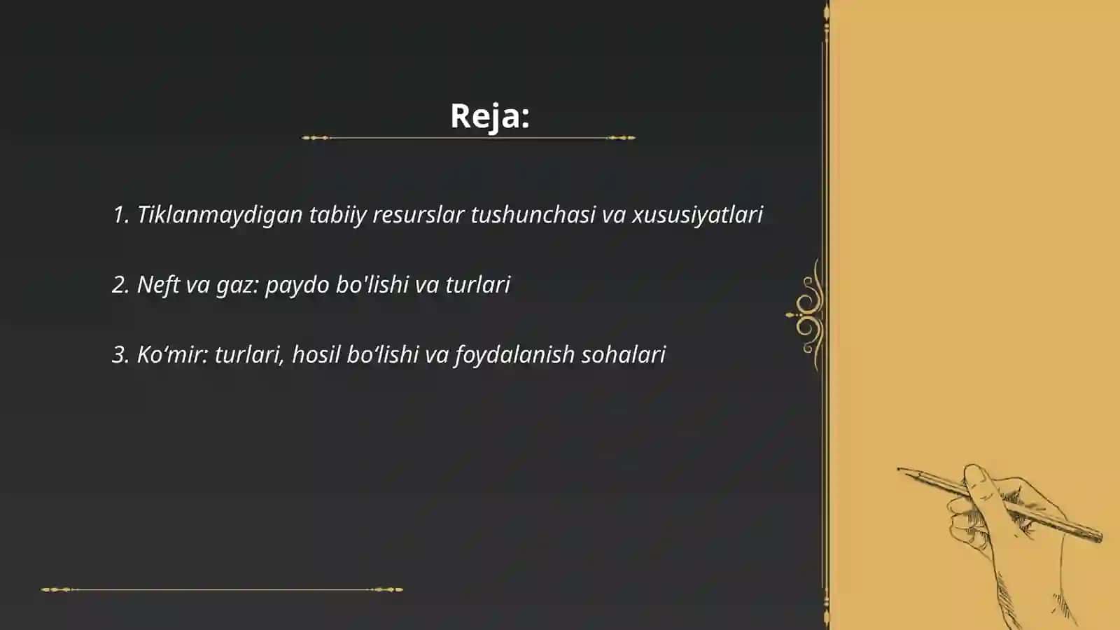 Tiklanmaydigan tabiiy resurslar 2