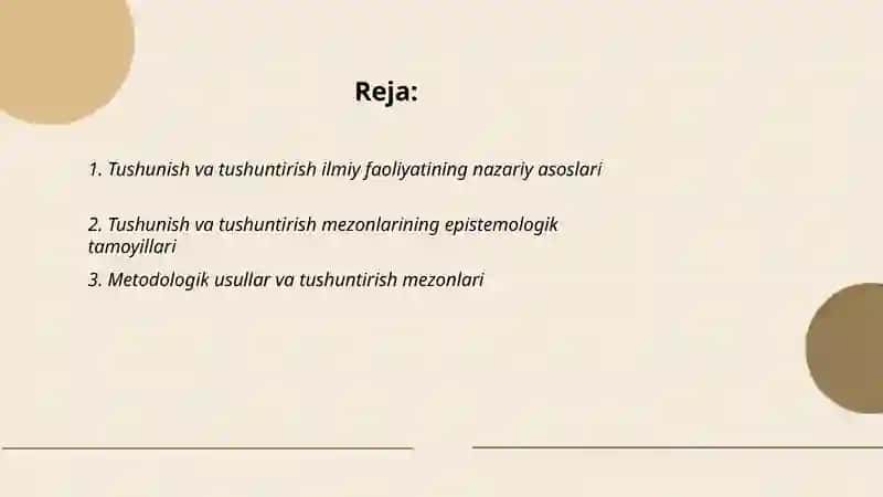 Tushunish va tushuntirish ilmiy faoliyatining mezoni 2