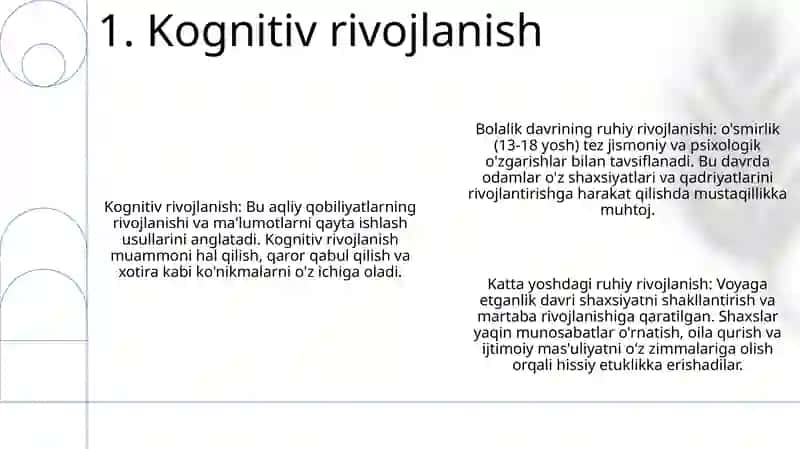 OʻSpirinlik Va Yetuklik Davrlarida Psixik Rivojlanishning Xususiyatlari 2