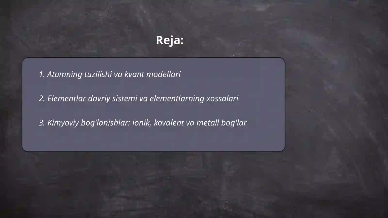 Kimyoviy bog'lanishlar 2