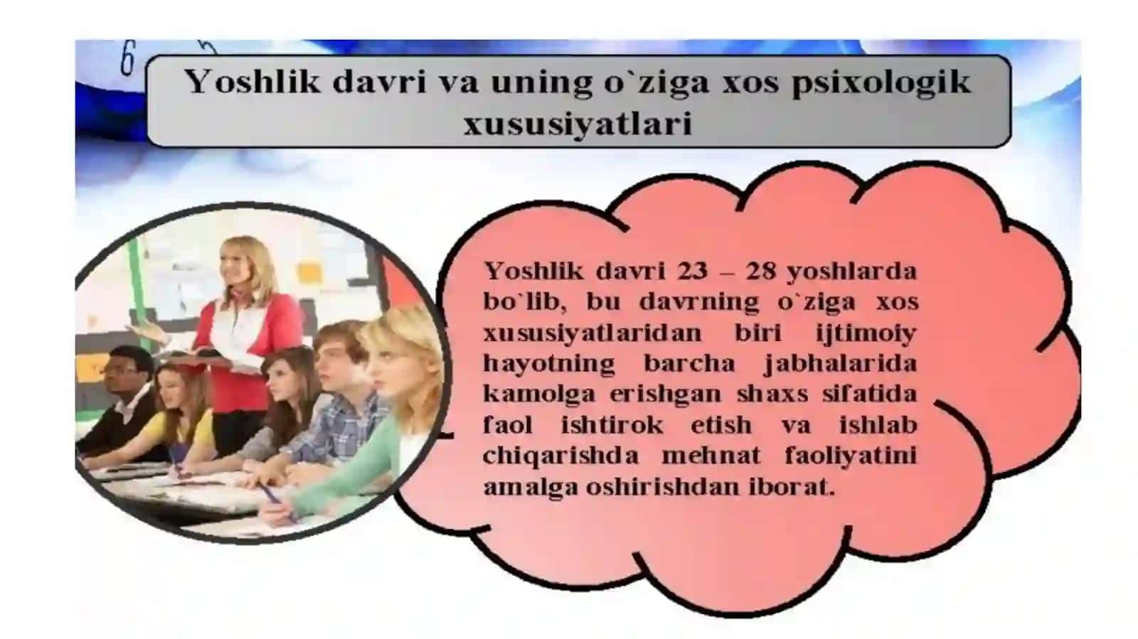 O`smirlik davri intellektual va emotsional rivojlanish xususiyatlari 2