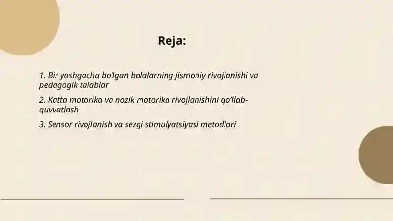 Bir yoshgacha boʻlgan bolalarni rivojlantirish va unga qoʻyiladigan pedagogik talablar 2