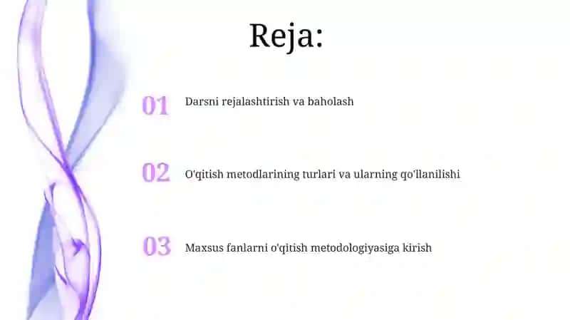 Maxsus fanlarni o‘qitish metodikasi faniga kirish 2