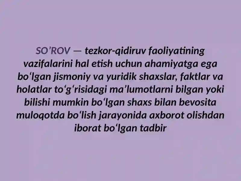 So’rov 2