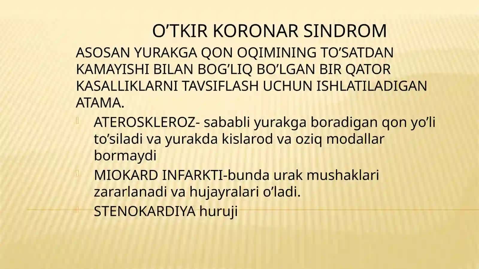 O’TKIR KORONAR SINDROM 2
