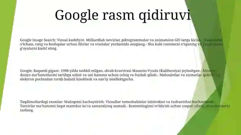 Google Haqida Taqdimot 2