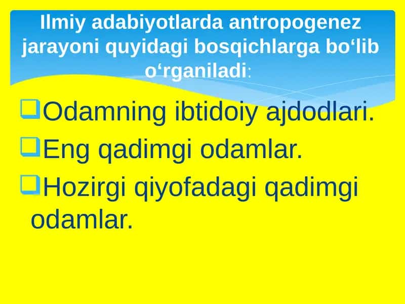 O‘rta Osiyoda Ashel davrining iqlim sharoitlari. Ilk makon va manzilgohlar. 2