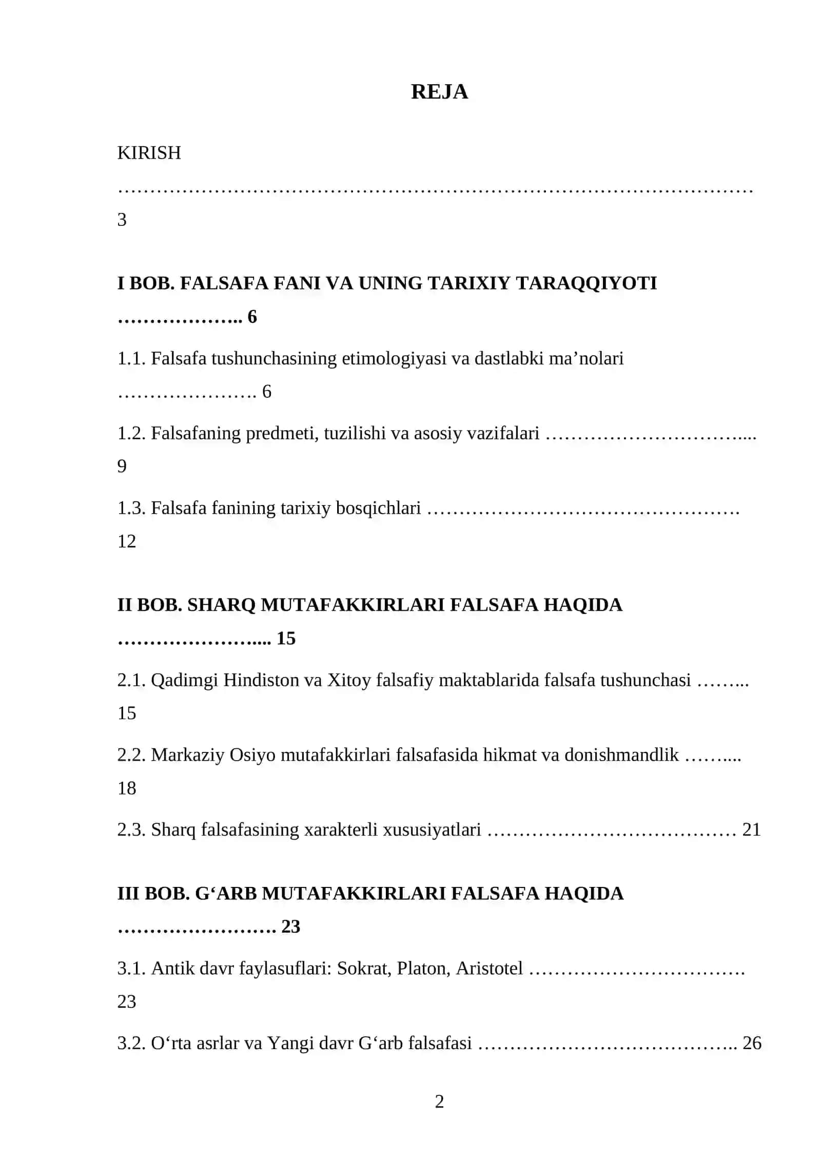 Falsafa 2