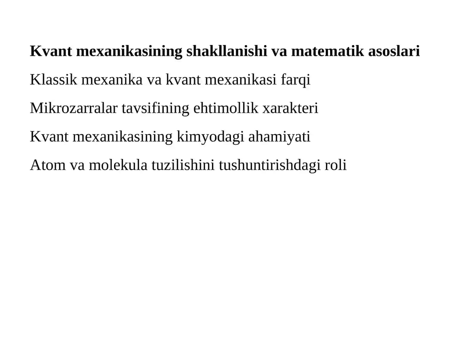Kvant mexanikasining matematik apparati 2
