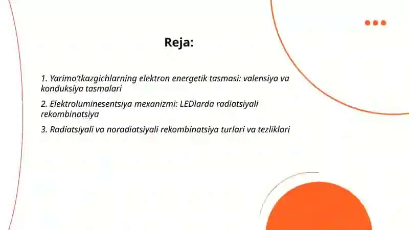 Optoelektronika.Led, lazer diodlar va fotodiodlarning fizik asoslari 2