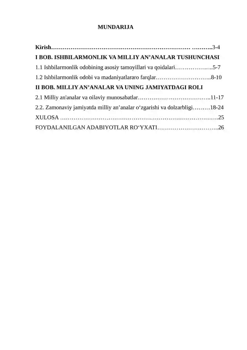 ISHBILARMONLIK ODOBI VA MILLIY AN’ANALAR. MUVOFIQLIK MUOMMOSI 2