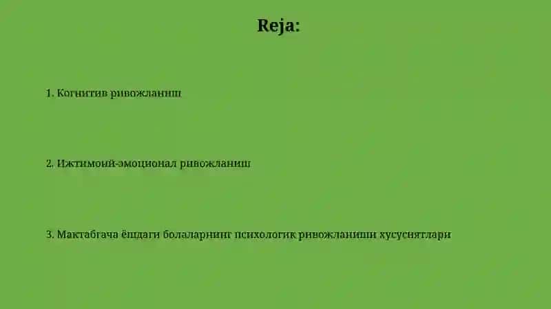 Bogʻcha yoshidagi bolalar psixik rivojlanish xususiyati 2