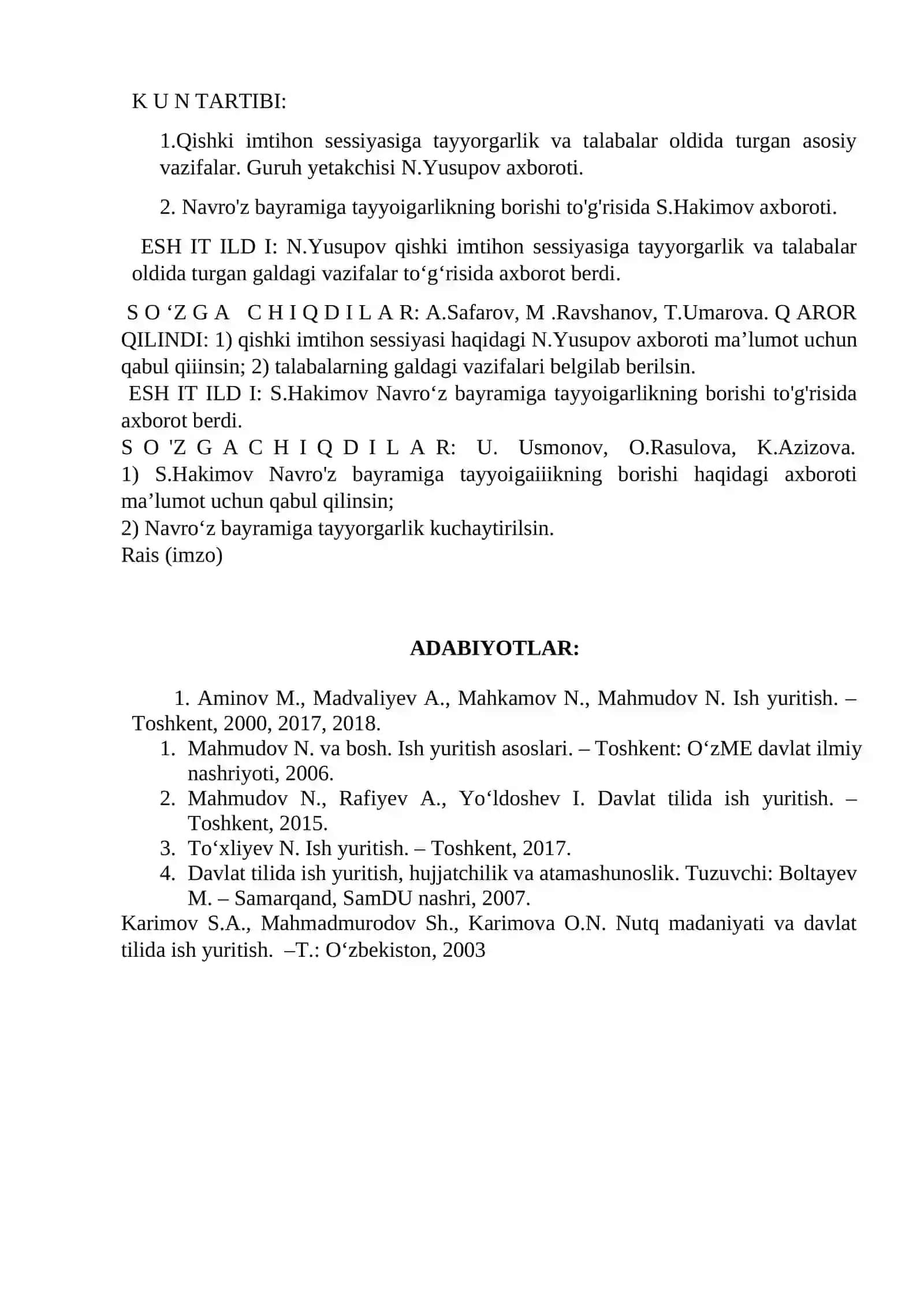 MAJLIS BAYONI (BAYONNOMA)NING VAZIFASI QO`LLANISH O‘RNI 2