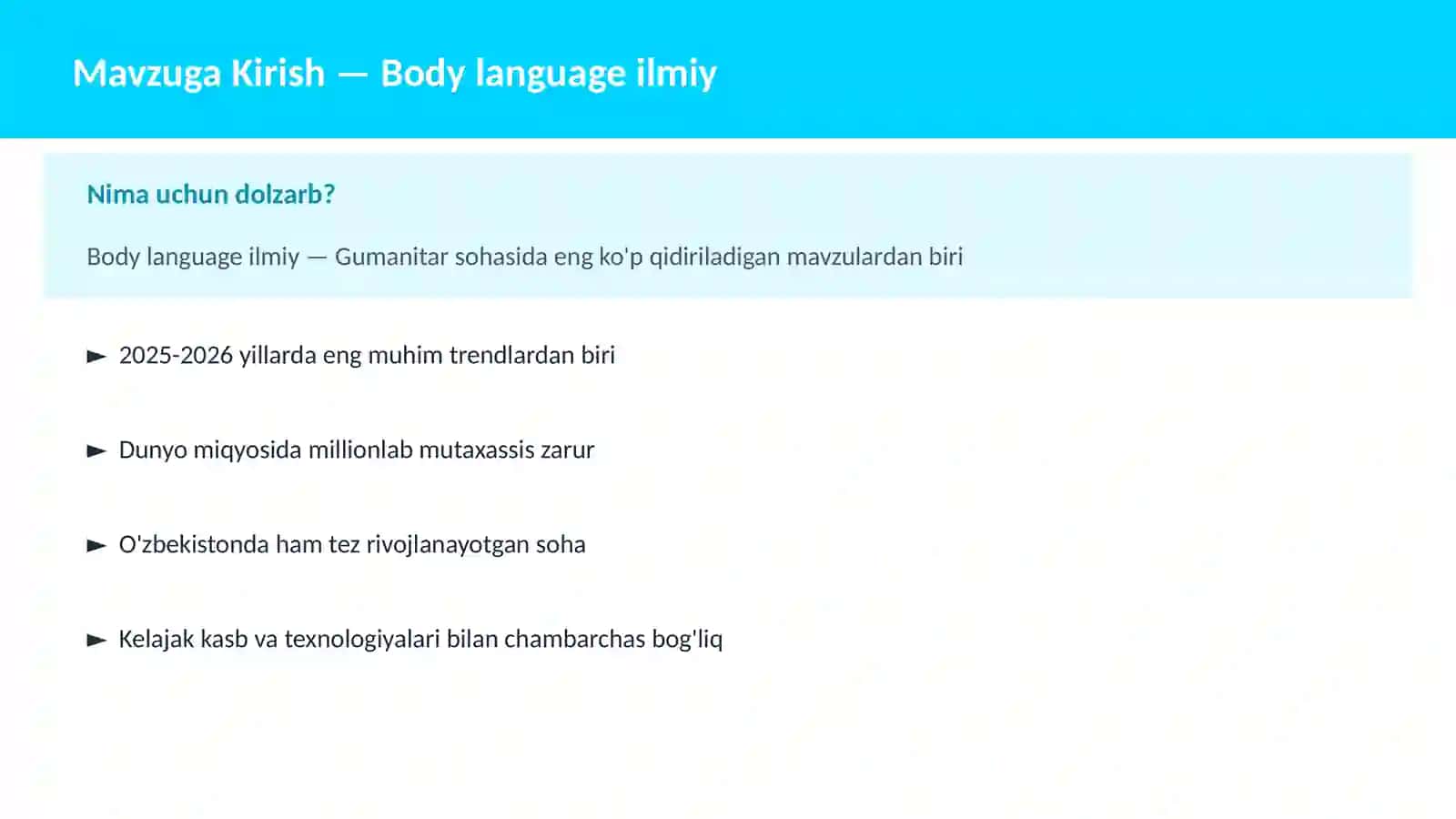Body language ilmiy 2