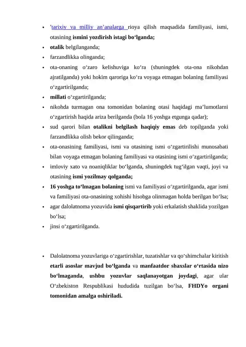 Fuqarolik holati dalolatnomalari 2