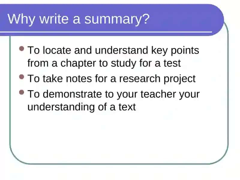 How to Write a Summary 2