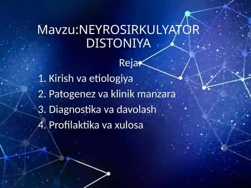 NEYROSIRKULYATOR DISTONIYA 2
