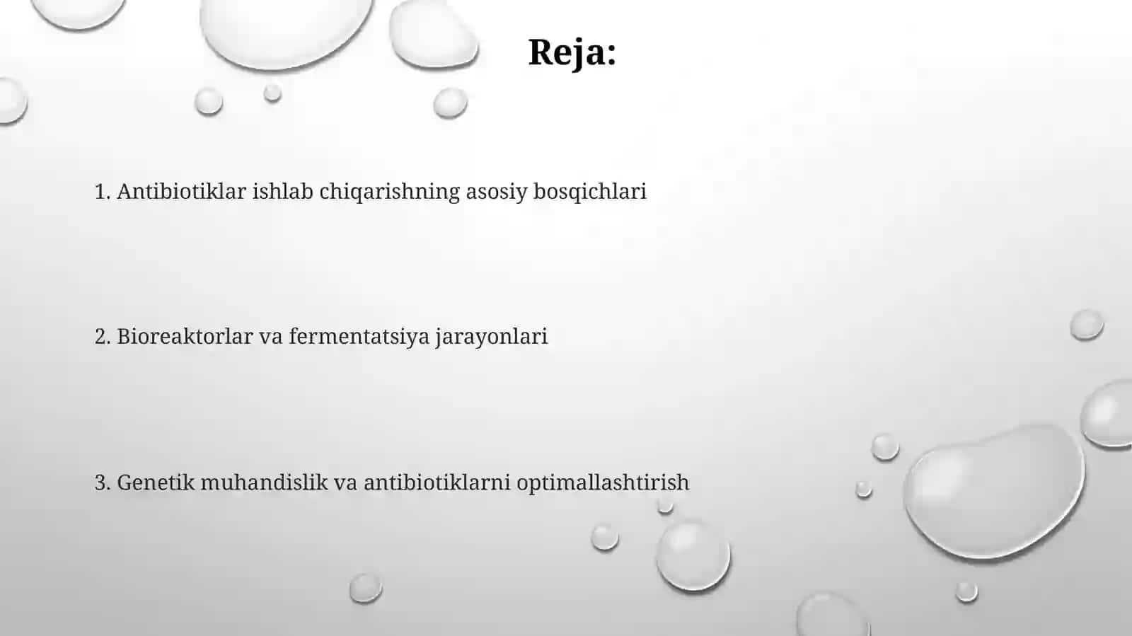 Antibiotiklarni ishlab chiqarish biotexnologiyasi 2