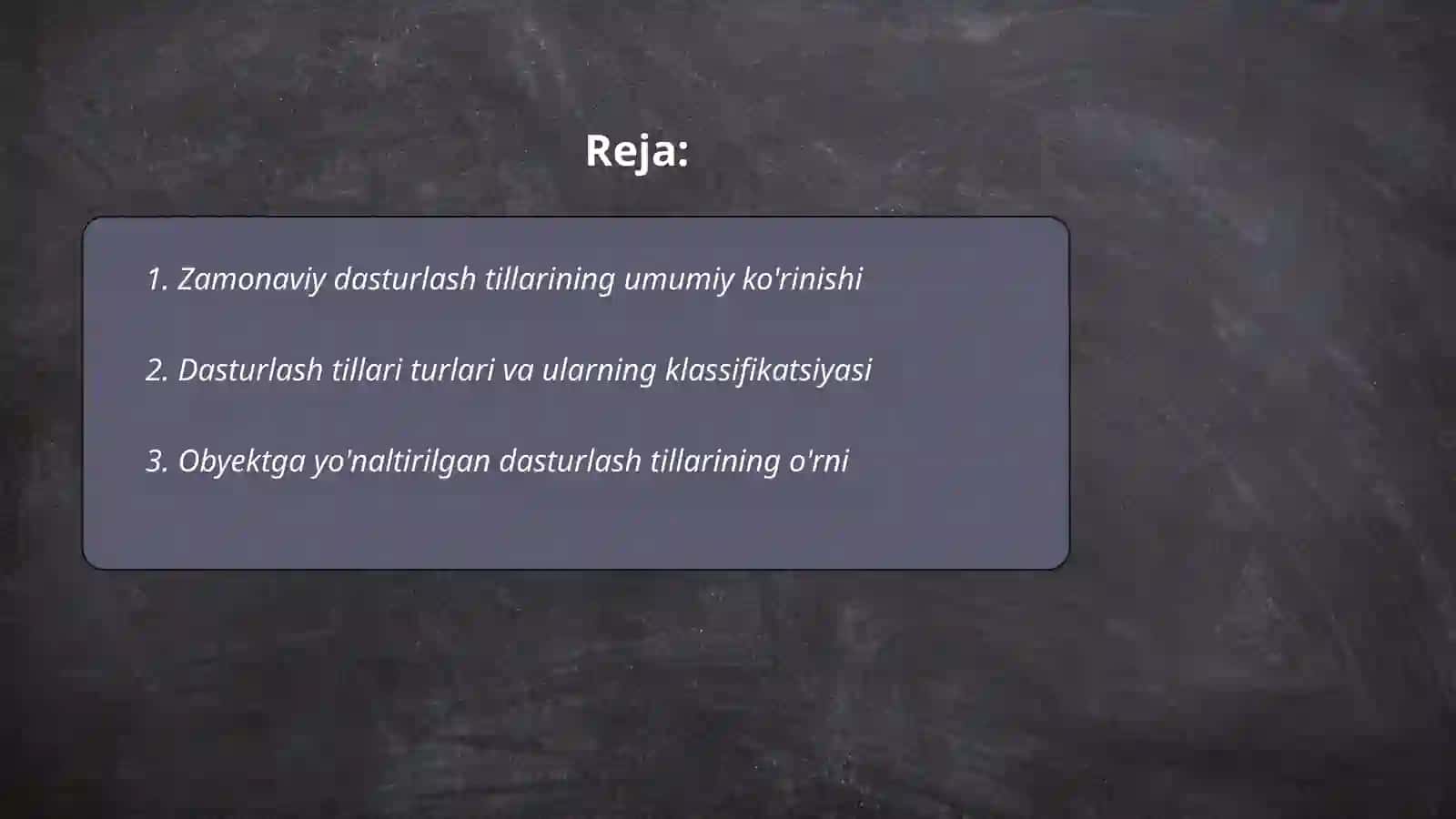 Zamonaviy dasturlash tillari tahlili 2