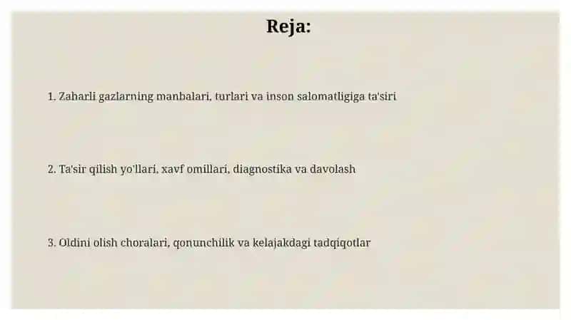 Zaharli gazlarning inson organzimiga ta'siri 2