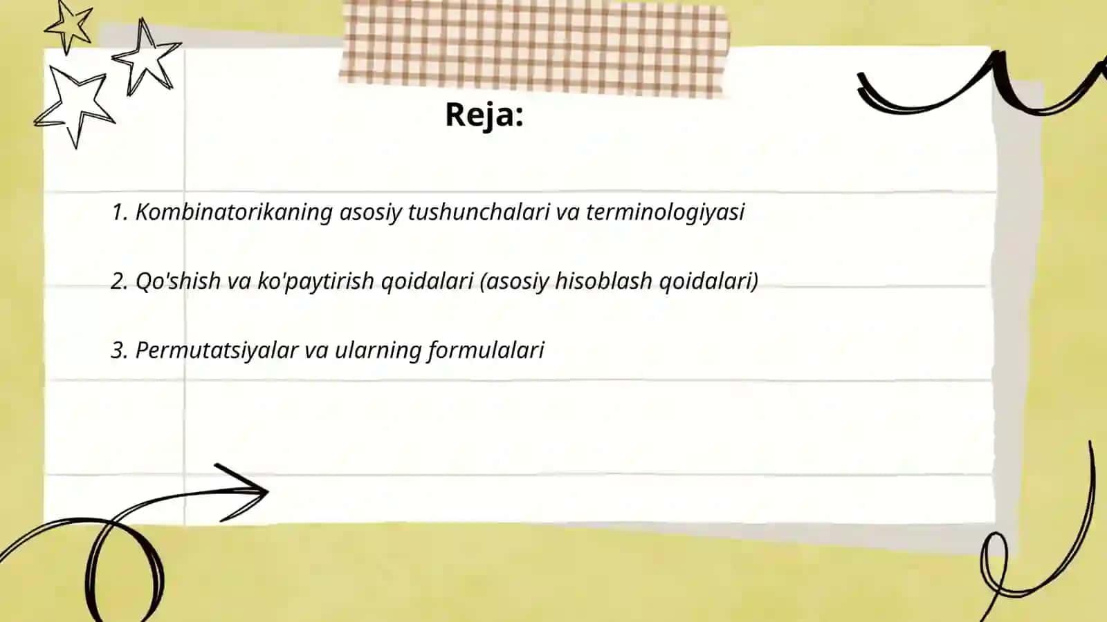 Kambinatorika elementlari 2