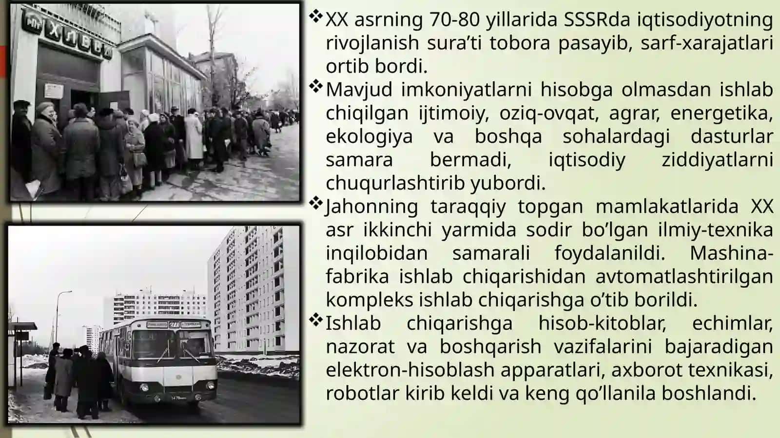 O‘ZBEKISTON 1946–1985 YILLARDA 2