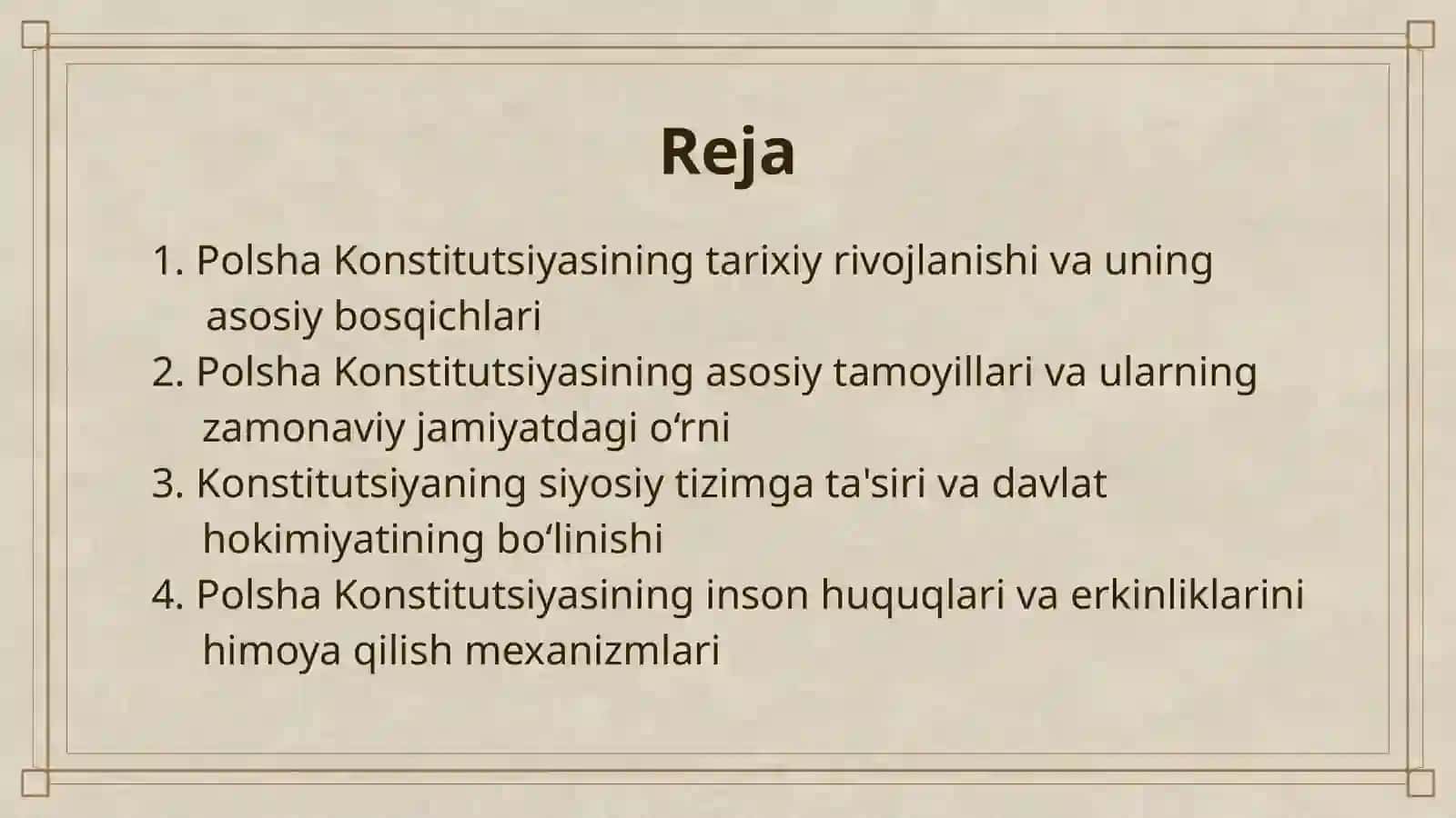 POLSHA KONSTITUTSIYASI 2