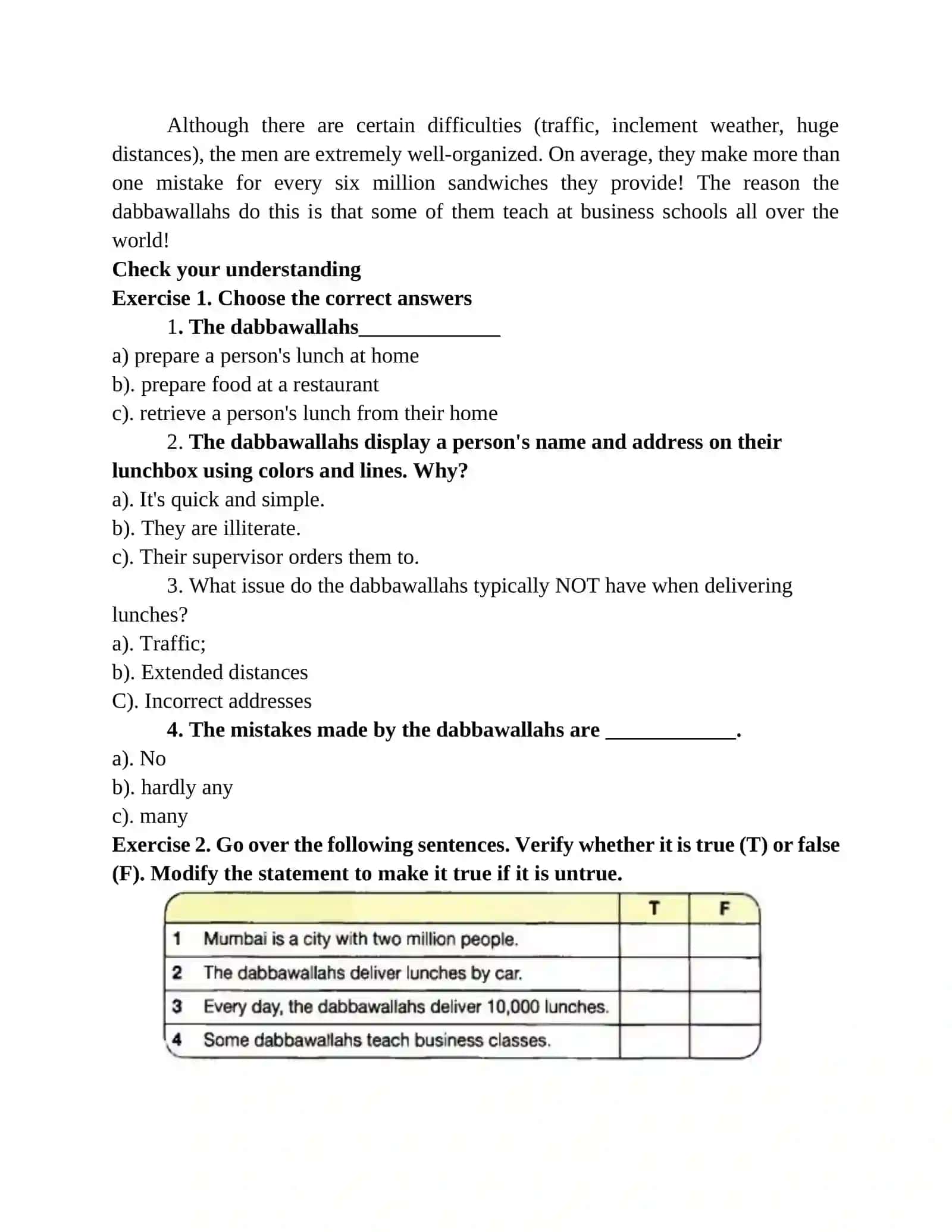 Information about India's Dabbawallahs 2