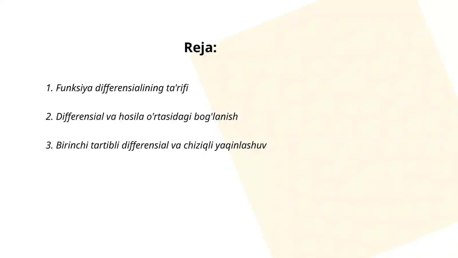 Funksiya differensiali 2