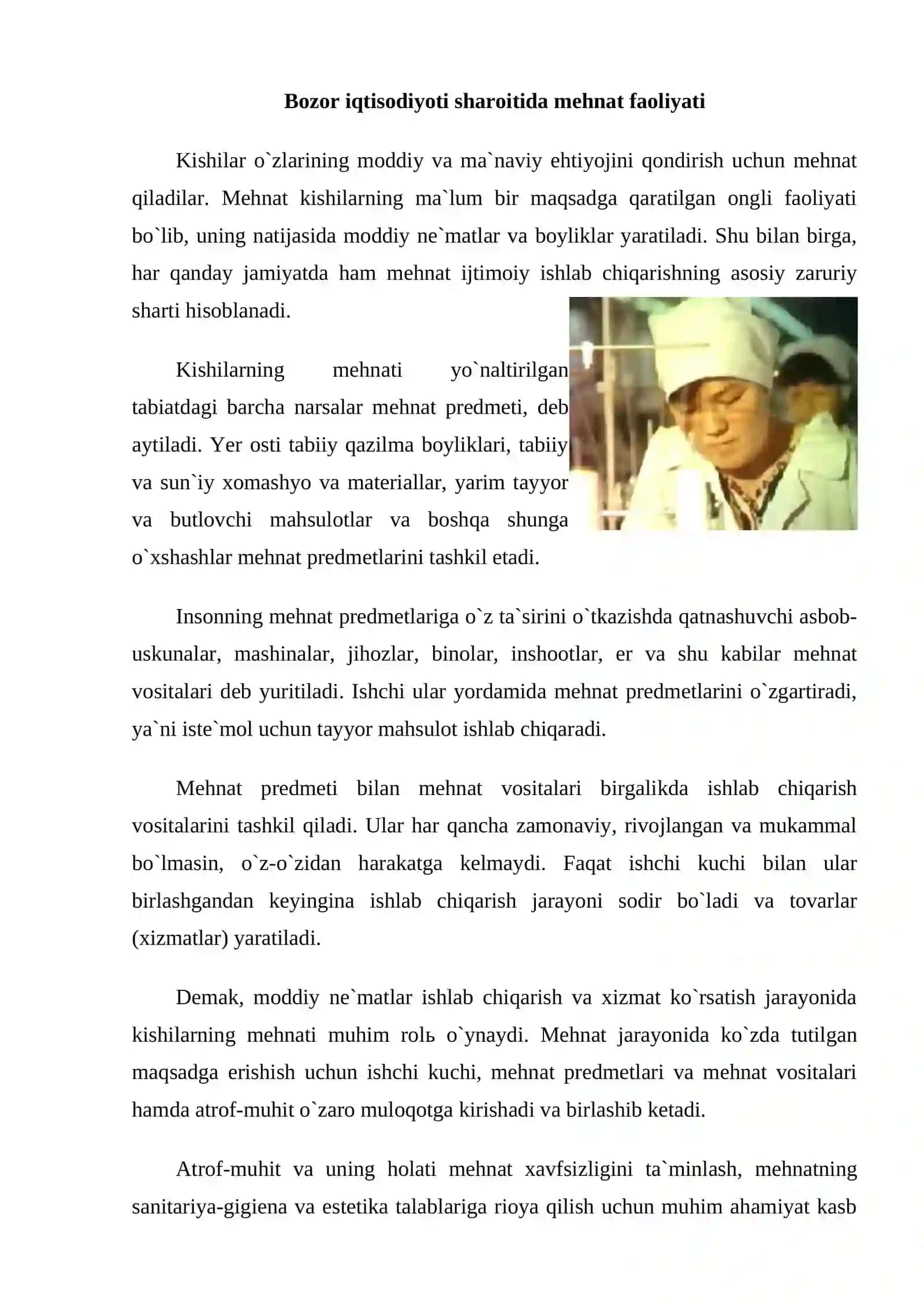Bozor iqtisodiyoti sharoitida mehnat faoliyati 2