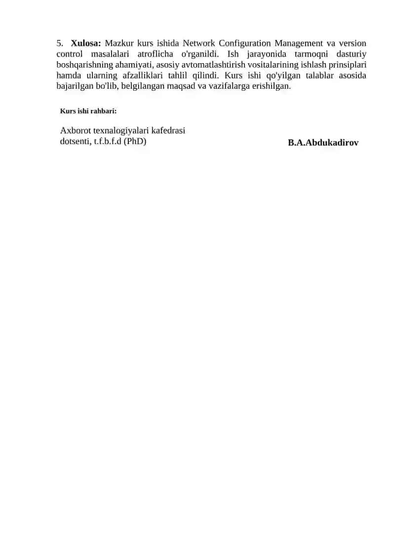 Network Configuration Management va version control 2