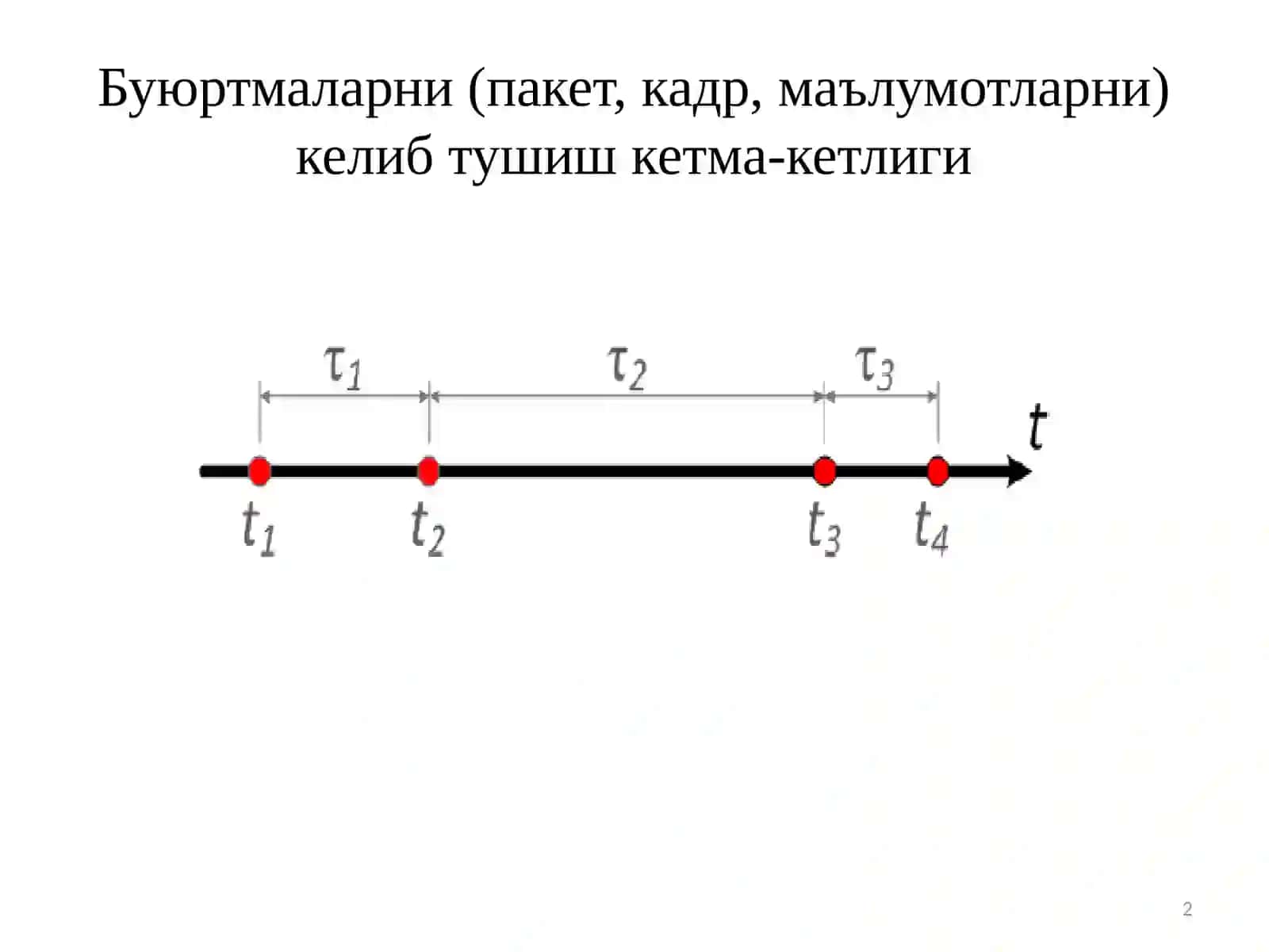 Маълумотлар оқими моделлари 2