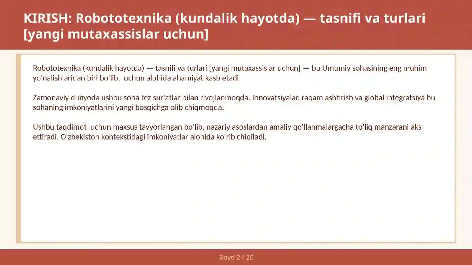 Robototexnika (kundalik hayotda) — tasnifi va turlari [yangi mutaxassislar uchun] 2