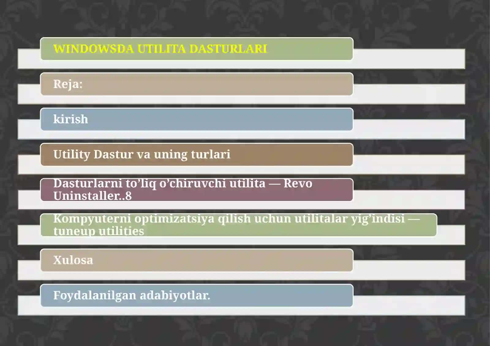 UTILITA DASTURLARI 2