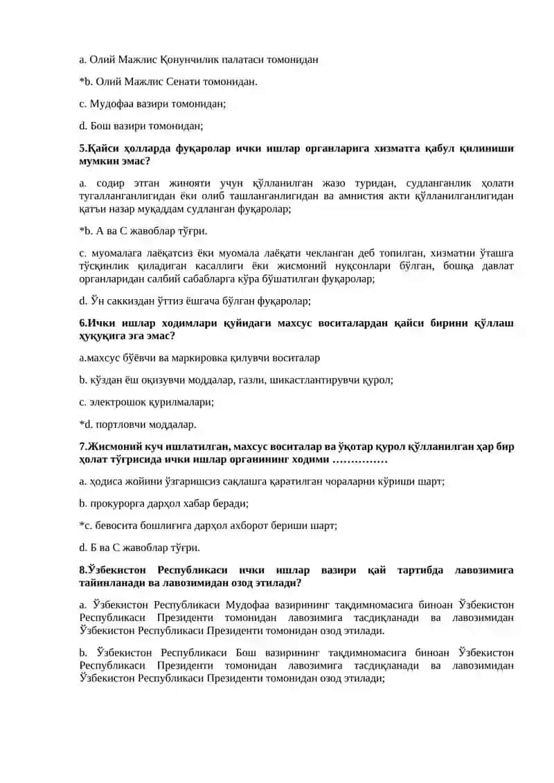 Миллий гвардия бўлинмаларига контракт бўйича ҳарбий хизматга номзодларни саралаш тартиби 2