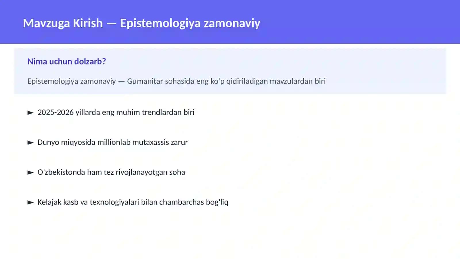 Epistemologiya zamonaviy 2