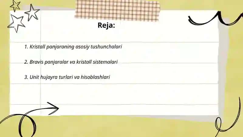 Moddalarning kristall tuzilishi 2