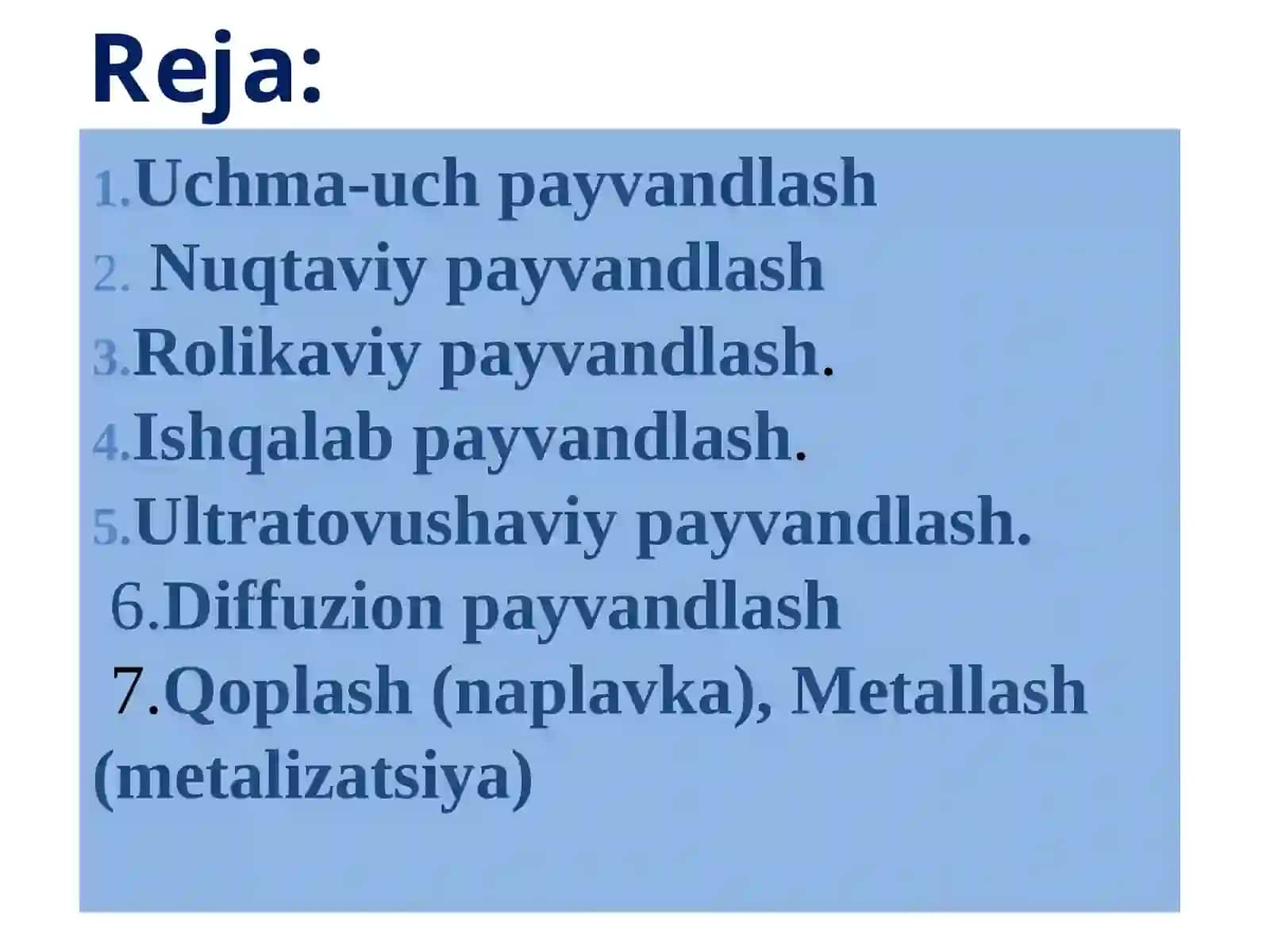 Termo-mexanik va mexanik payvandlash 2