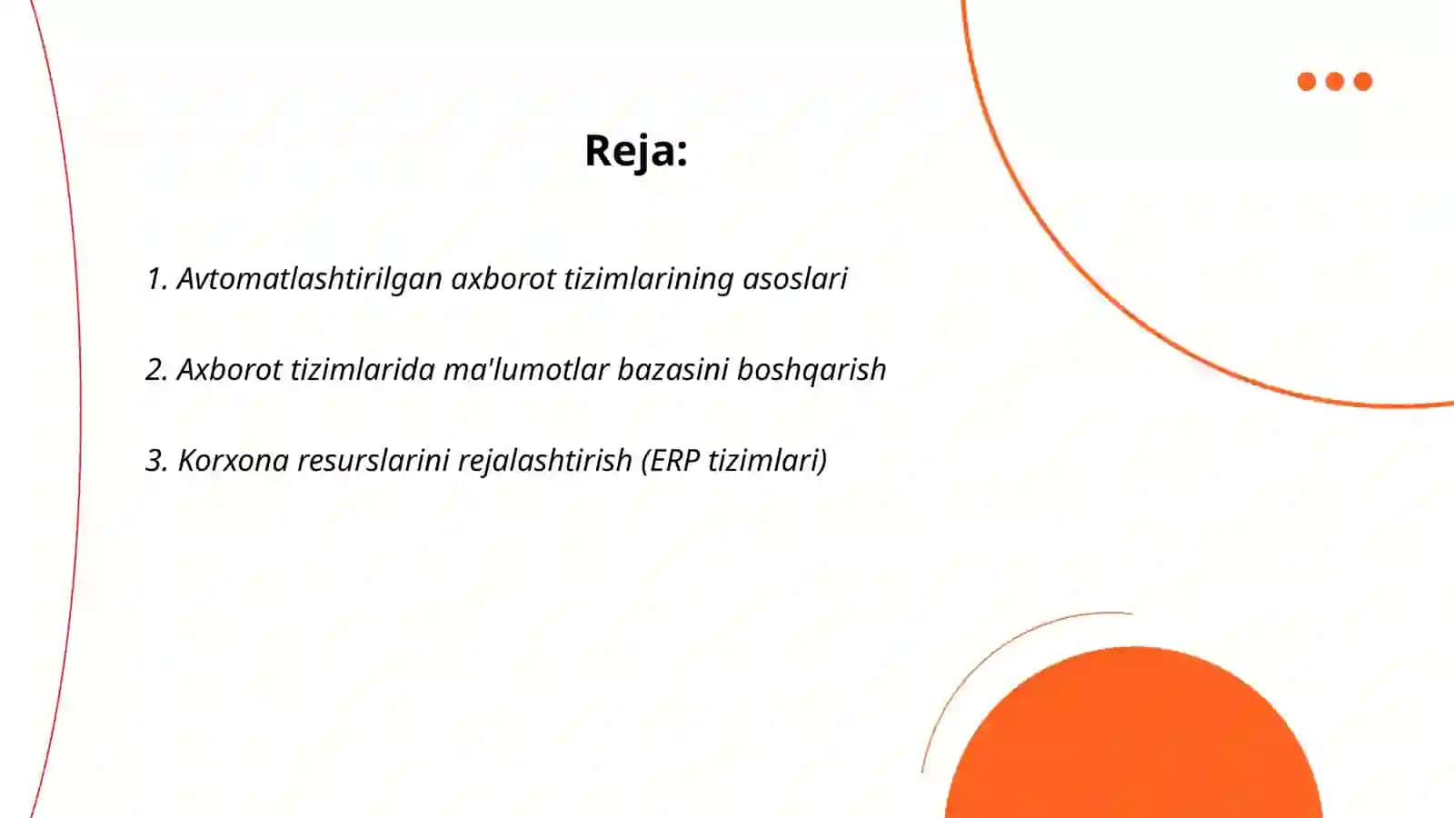 Ekonomikada avtomatlashtirilgan axborot tizimlari 2