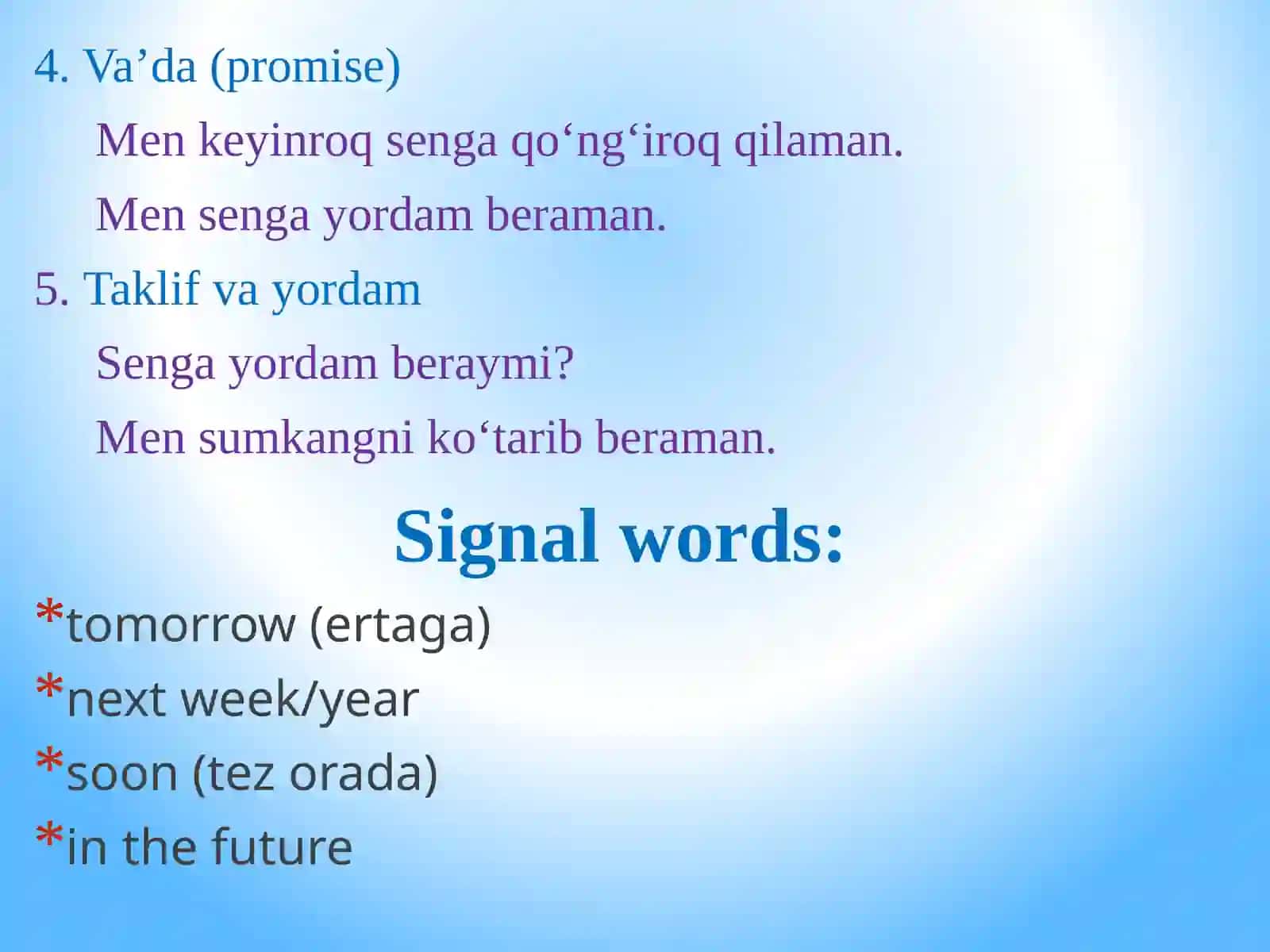 Future Simple Tense 2
