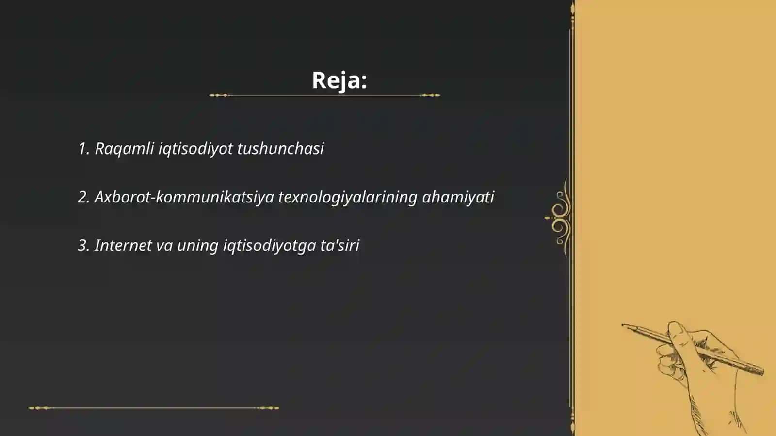 Raqamli iqtisodiyotda axborot qamunikatsiya texnalogiyalarining oʻrni va vazifalari 2