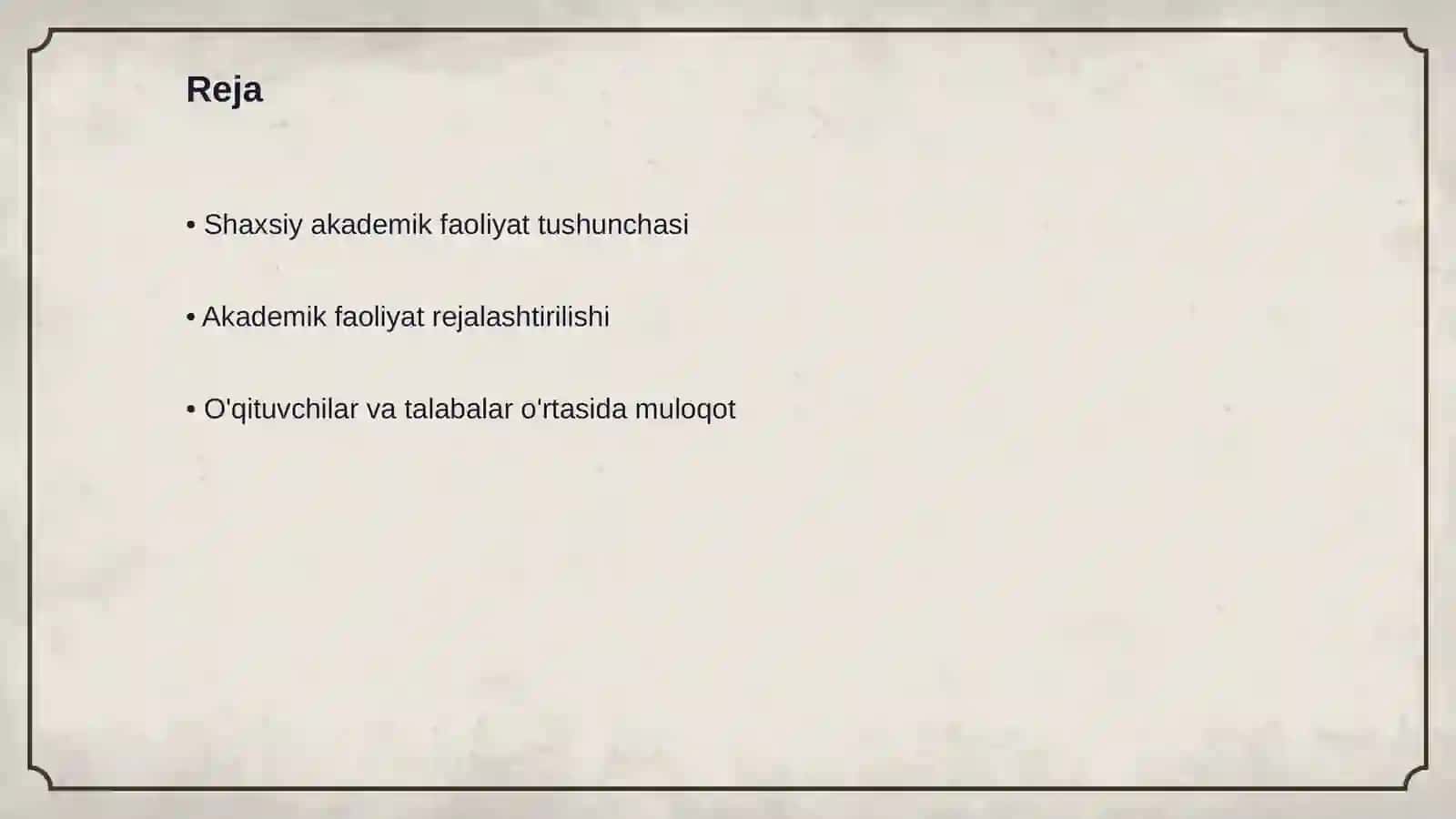 Shaxsiy akademik faoliyat va uni tashkil etish vositalari 2