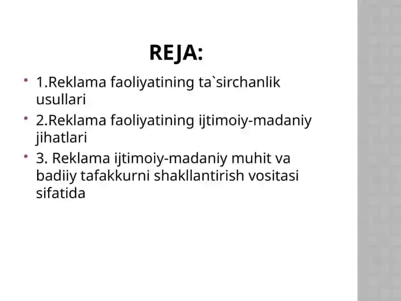 Reklama ijtimoiy mazmun mohiyati 2