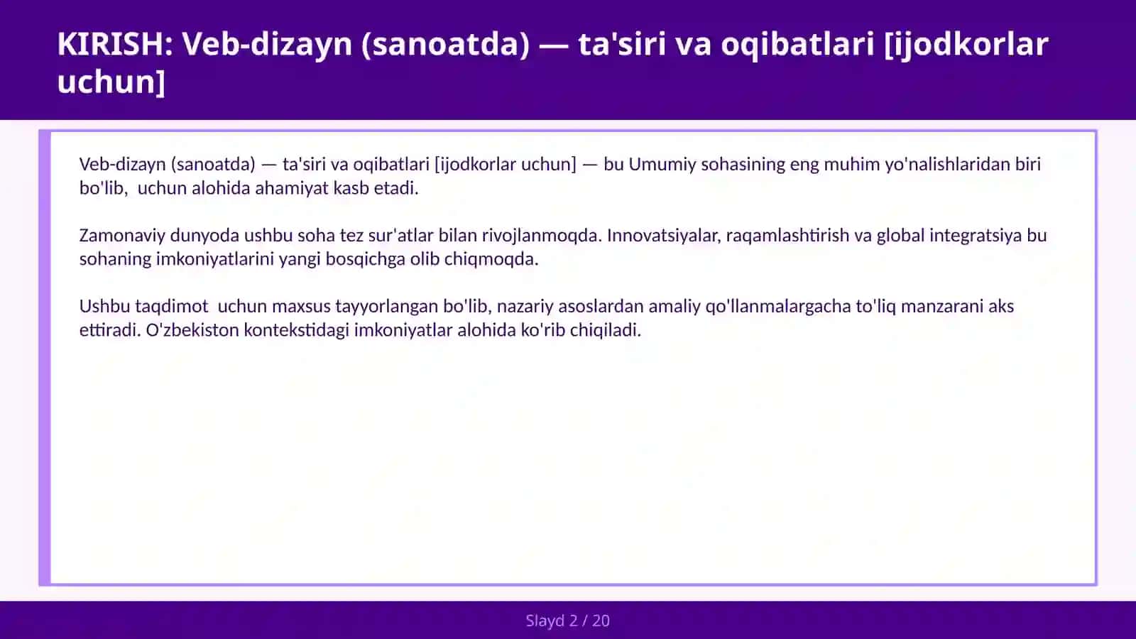 Veb-dizayn (sanoatda) — ta'siri va oqibatlari [ijodkorlar uchun] 2