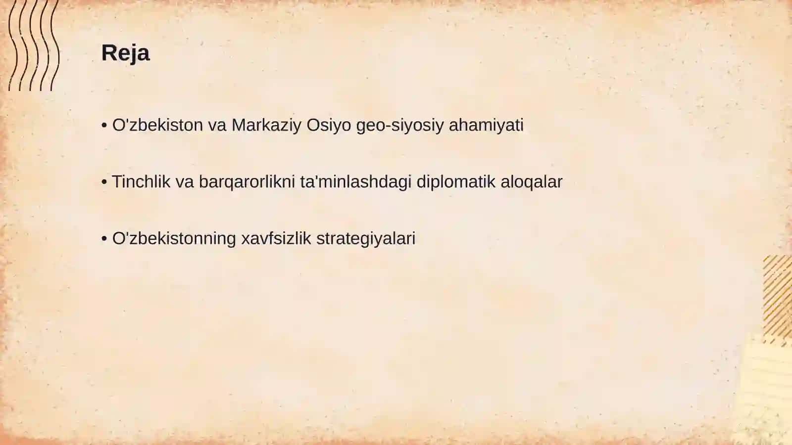 O'zbekistonning Markaziy Osiyoda tinchlik va barqarorlikni ta'minlashdagi o'rni 2